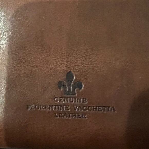 Dooney & Bourke Florentine Leather Small East/West Satchel Dark Saddle Brown - Picture 7 of 11